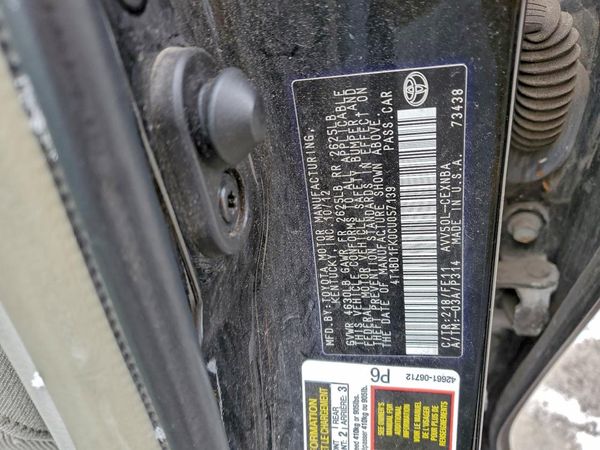 2012 TOYOTA CAMRY