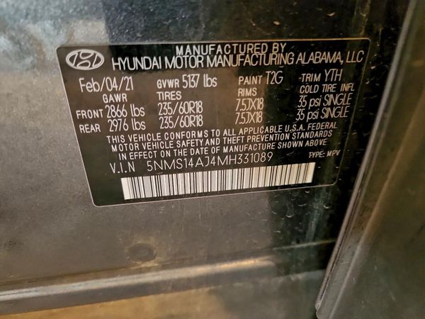 2021 HYUNDAI SANTA FE SE