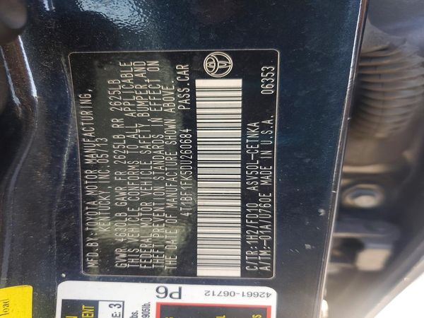 2013 TOYOTA CAMRY