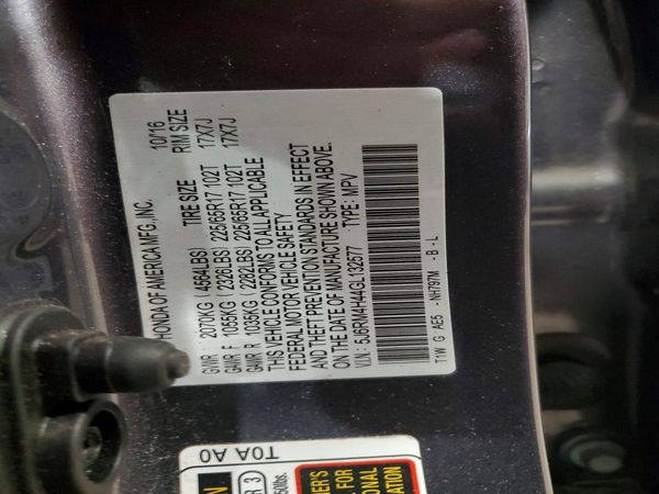 2016 HONDA CRV SE