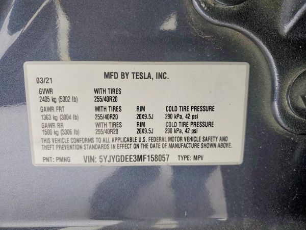 2021 TESLA MODEL Y