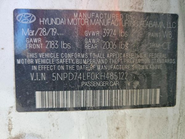 2019 HYUNDAI ELANTRA SE