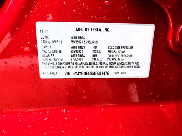 2021 TESLA MODEL Y