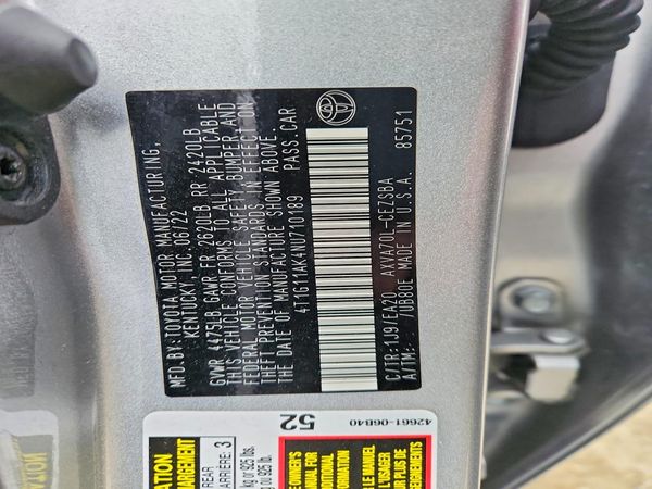 2022 TOYOTA CAMRY