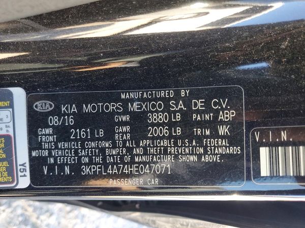 2017 KIA FORTE LX Popular, S