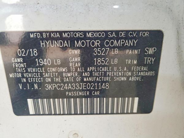 2018 HYUNDAI ACCENT