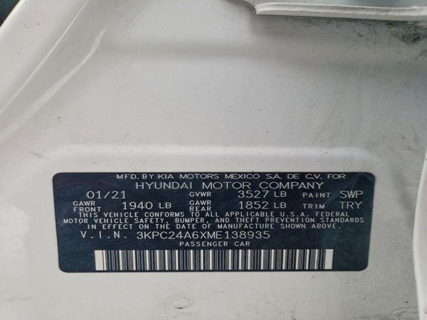 2021 HYUNDAI ACCENT