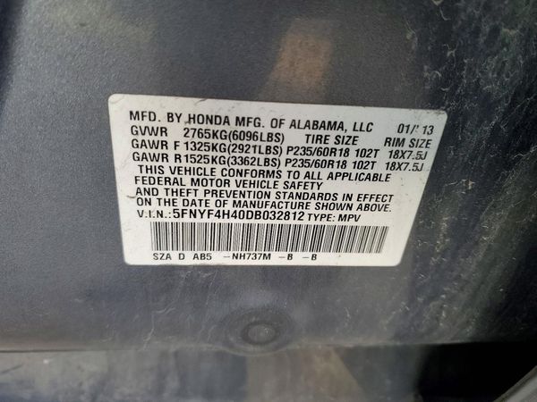 2013 HONDA PILOT EX