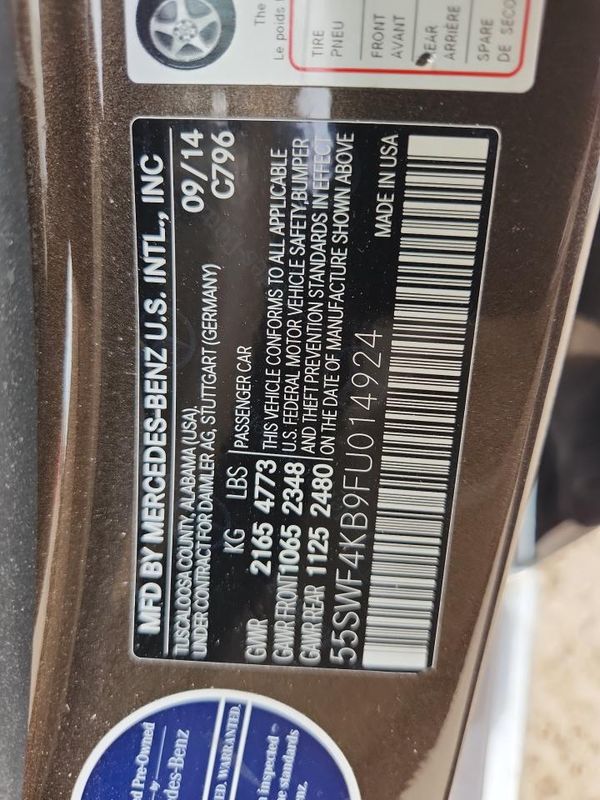 2015 MERCEDES-BENZ C 4-MATIC