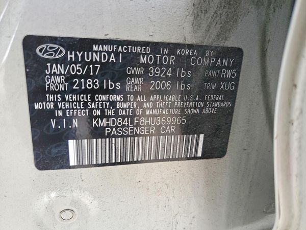 2017 HYUNDAI ELANTRA