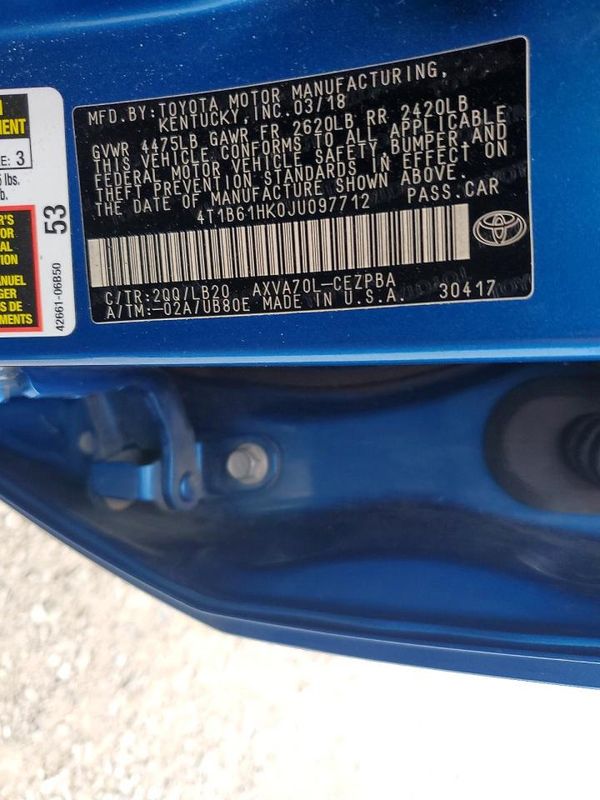 2018 TOYOTA CAMRY