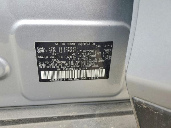 2019 SUBARU OUTBACK