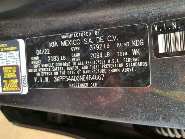2022 KIA FORTE GT Line