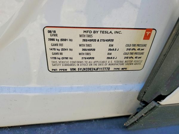 2018 TESLA MODEL X