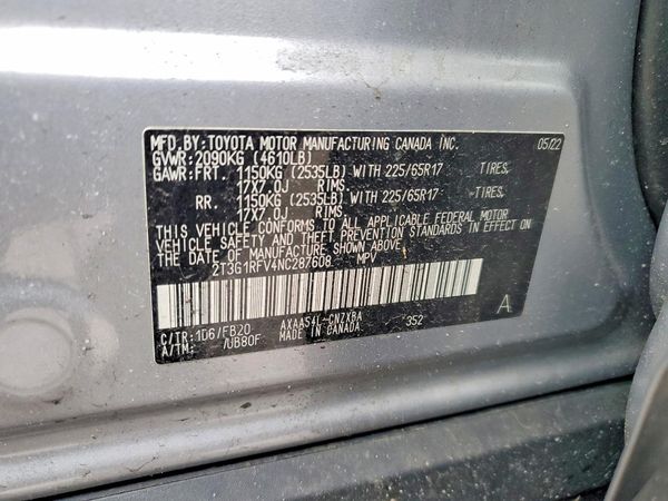 2022 TOYOTA RAV4 LE